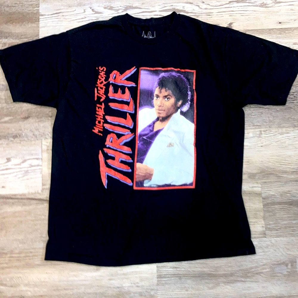 Michael Jackson Thriller T-shirt Vintage Black shirt Music POP singing Men’s XL